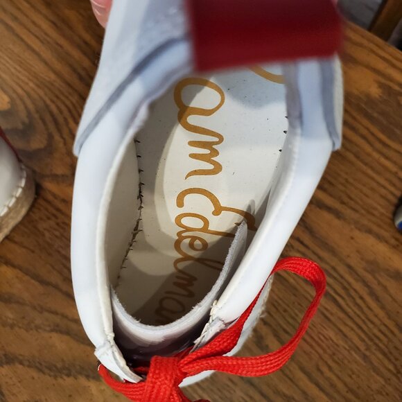 SAM EDELMAN espadrille Carleigh platform sneakers with red shoe laces- Size 11 - Picture 11 of 11